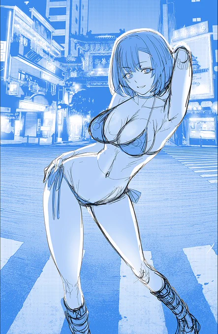 進捗。デッサンを少々修正。 