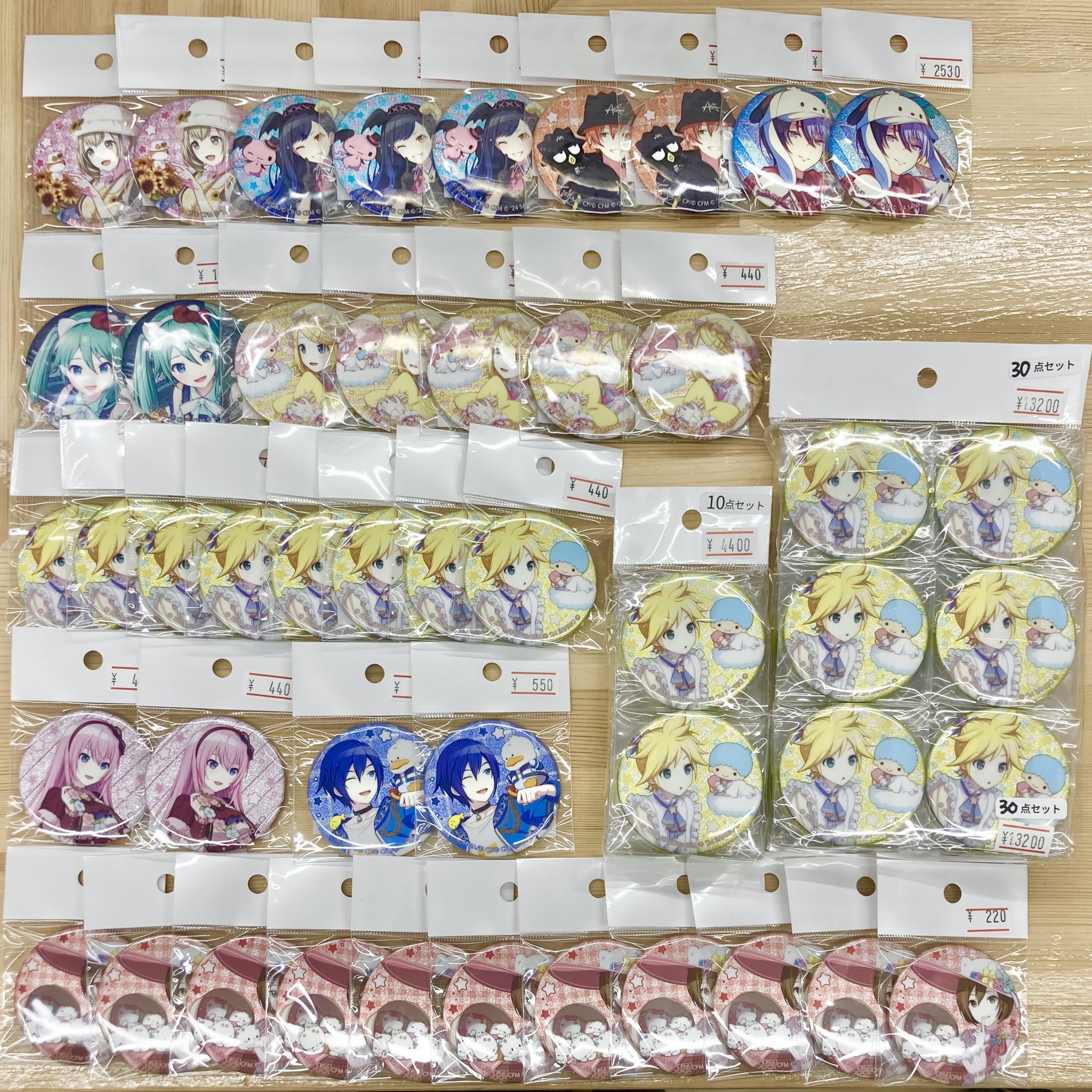 プロセカ 宝石缶バッジ ミク リン レン ルカ MEIKO セット 初音ミク 16th ローソンコラボ 缶バッジ 鏡音レン 巡音ルカ