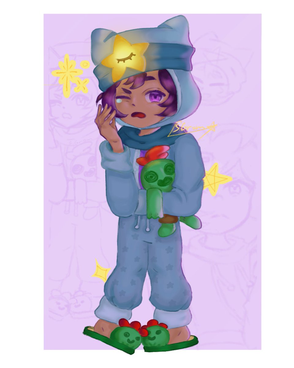 sheynegrom's tweet photo. Sleppy Sandy😴 
it's my first art on a graphics tablet)
I would be grateful for the promotion of my work #sandy #BrawlStars #BrawlStarsArt #BrawlStarsSandy https://t.co/z00EICVRBe