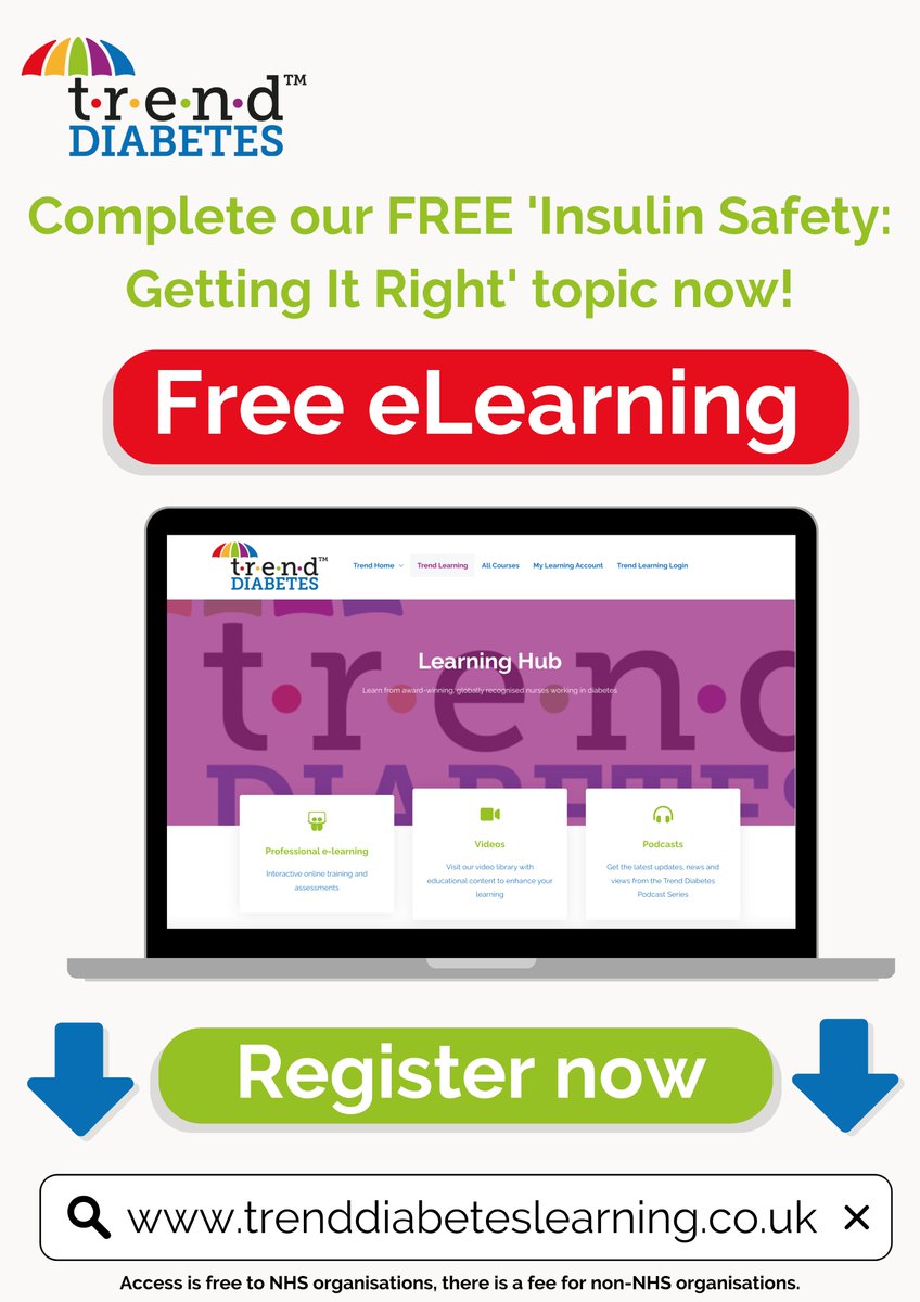 This #InsulinSafetyWeek2024 complete our 🆓 'Insulin Safety: Getting it right' topic! 

Access it here: trenddiabeteslearning.co.uk

#ISW2024 #ThinkInsulin