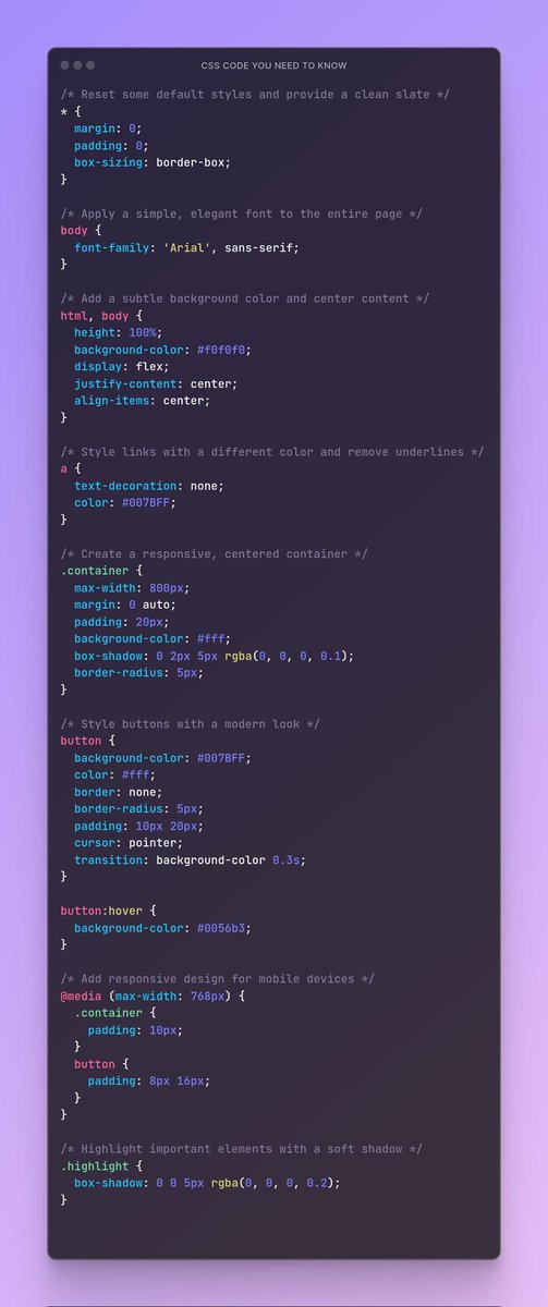 NanouuSymeon's tweet image. All in one CSS cheat 💪