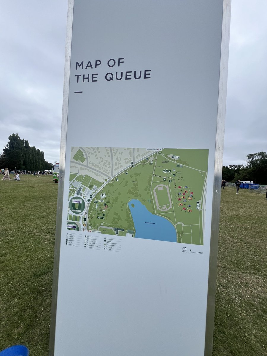 kieren's tweet photo. Came to check out the #WimbledonQueue this morning. I see that @SaveWimbldnPark has got here earlier with its message. Wonder how many attendees are aware of AELTC’s excessive plans… https://t.co/blWm1K6pkP