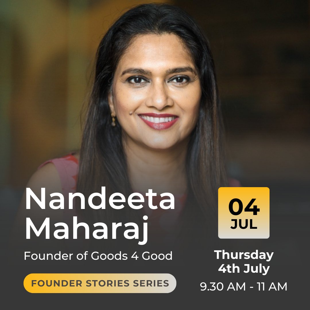 Get ready to be inspired 💡

Learn about marketing in social entrepreneurship this Thursday with Nandeeta Maharaj, Founder of Good 4 Good.

Register: events.humanitix.com/social-enterpr…

#Entrepreneurship #SocialEnterprise #BusinessGrowth #Marketing #Innovation