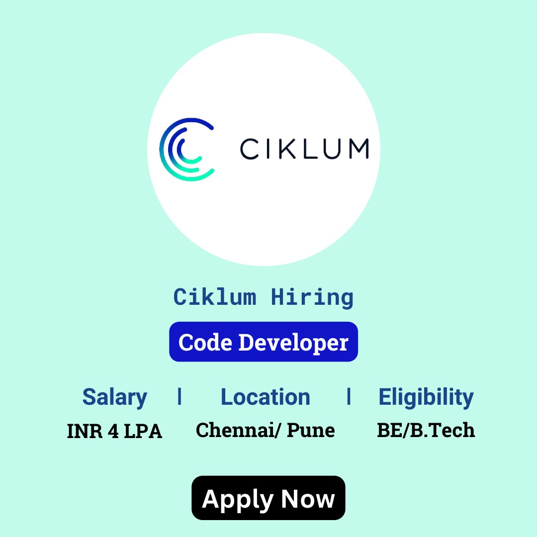 karthikpattadi's tweet image. 🌟 Exciting Opportunity! Ciklum is hiring Code Developers for 2024! 

👉 Apply Now: zurl.co/p7dU 

📲 Join Our WhatsApp Group: zurl.co/ySPA

#Ciklum #CodeDeveloper #offcampusdrive #2024batch #fresherjobs