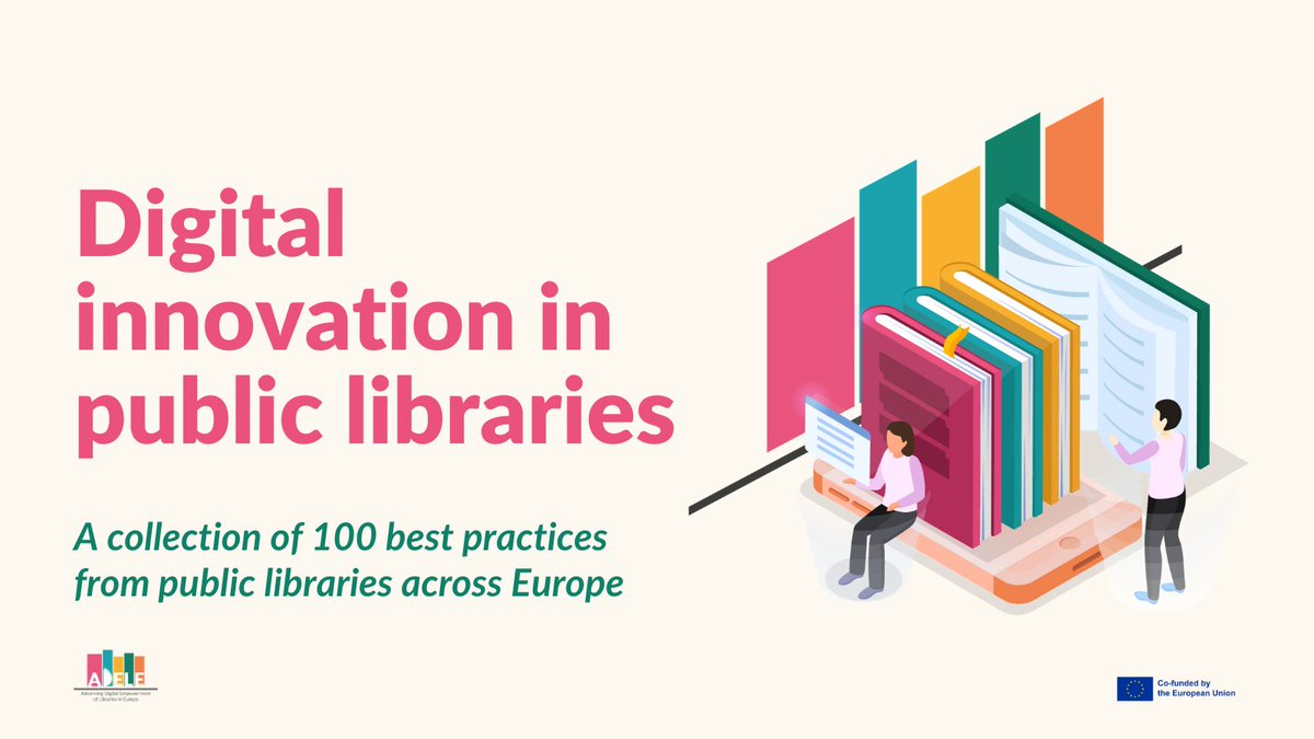 100 buenas prácticas de innovación digital en bibliotecas de la Red Europea <a href="/ADELE_EU2022/">ADELE</a> ➡️ [eng] adele-project.eu/wp-content/upl…

📊 Gestión 🏛 Infraestructura 📚 Desarrollo profesional 🤔 Autoevaluación de competencias digitales 📖 Aprendizaje en competencias digitales 🤝 Colaboración