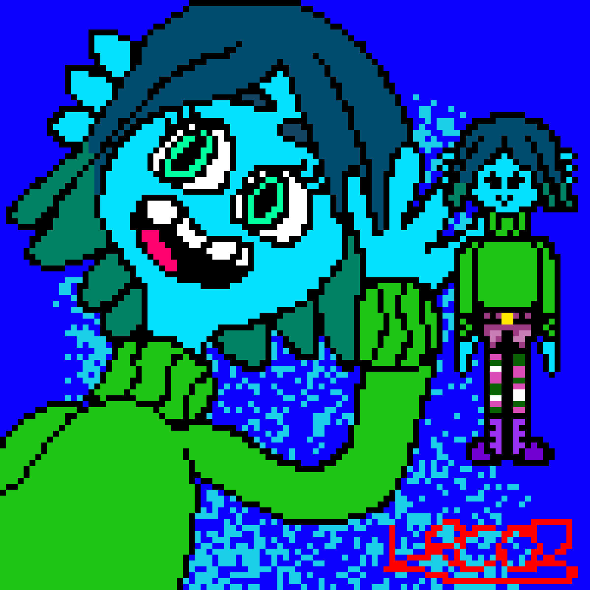 Pixel art Ruby Gillman 👾 

#RubyGillman #RubyGillmanTeenageKraken #PixelArt #RGTK