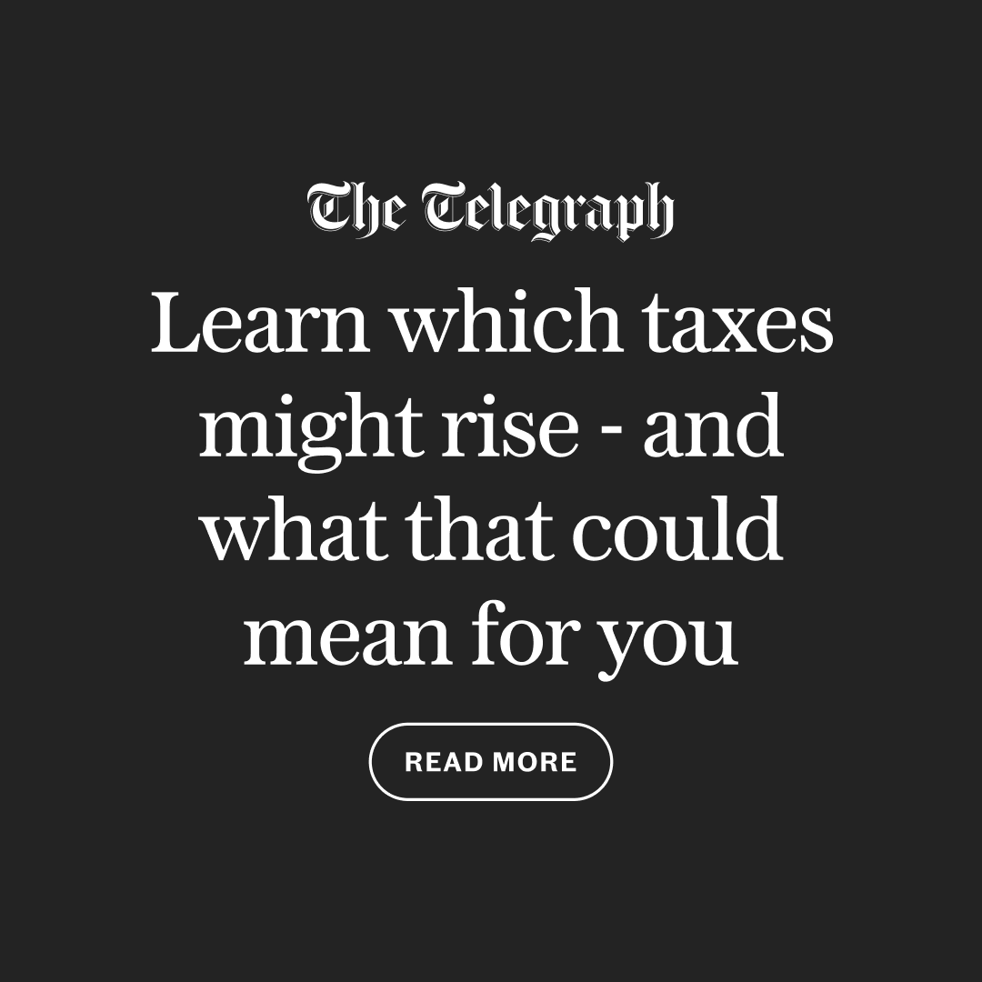 Telegraph's tweet photo. From pensions to private schools, Britain's tax bill is predicted to hit a record high under Labour. See how our nation's wealthiest are responding - and why some are leaving the country entirely.