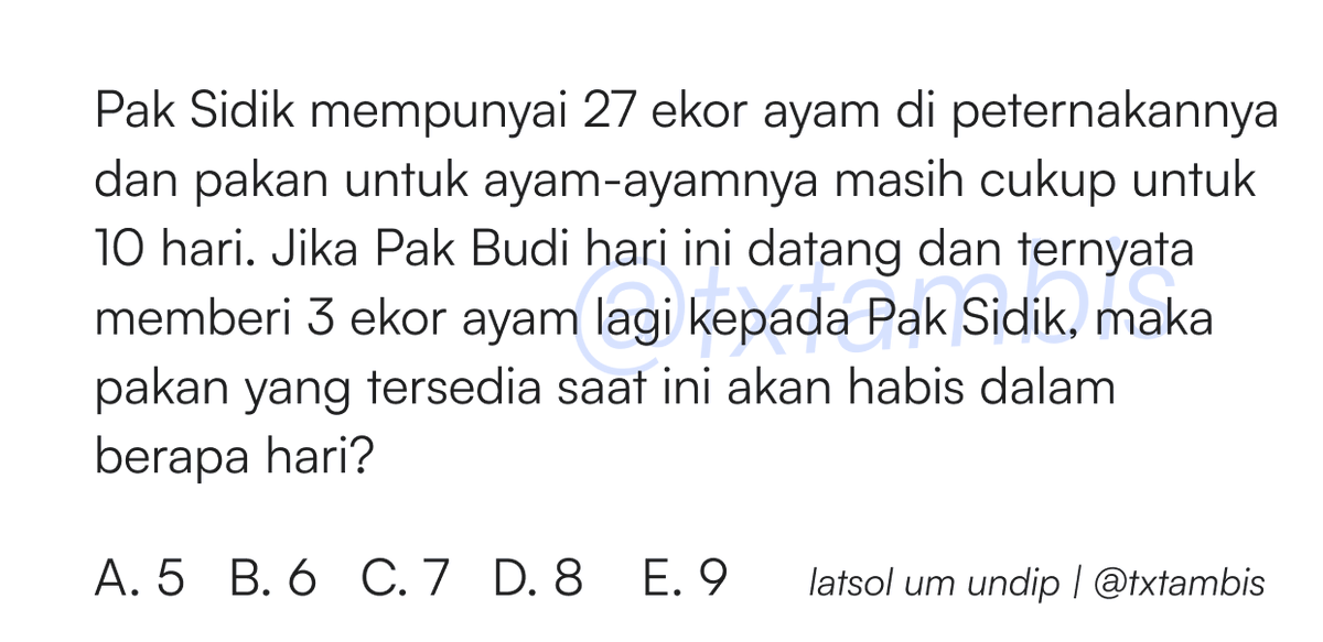 txtambis's tweet photo. [Latsol UM UNDIP]

Pakan pak sidik, habis berapa hari ya?? https://t.co/ZSvGulq5pC
