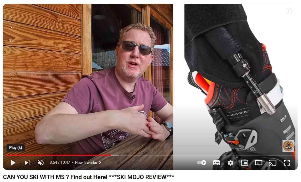 theskimojo's tweet image. Ski Mojo user JT recently shared his experience of skiing with #MultipleSclerosis thanks to the Ski Mojo ski-mojo.co.uk/skiing-with-mu… #MStherapy