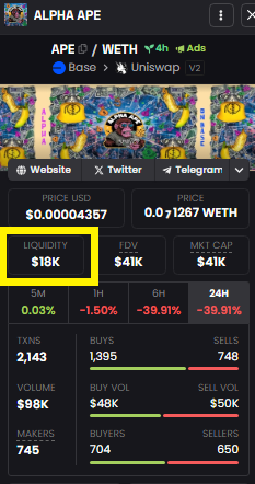 Greyolodotcom's tweet image. 💥News Alert :

Unlocked Liquidity Pool vs Locked Liquidity Pool. Look for Locked with green circle only or you will get #rugpulled 💯 

#Bitcoin #BNB #Microstrategy #Saylor #ETH #DOGE #SHIB #CRYPTO #1000x #BONK #PEPE #WIF #SLERF #BRETT #BOME #GME #AMC #PUPS #JASON #DADDY