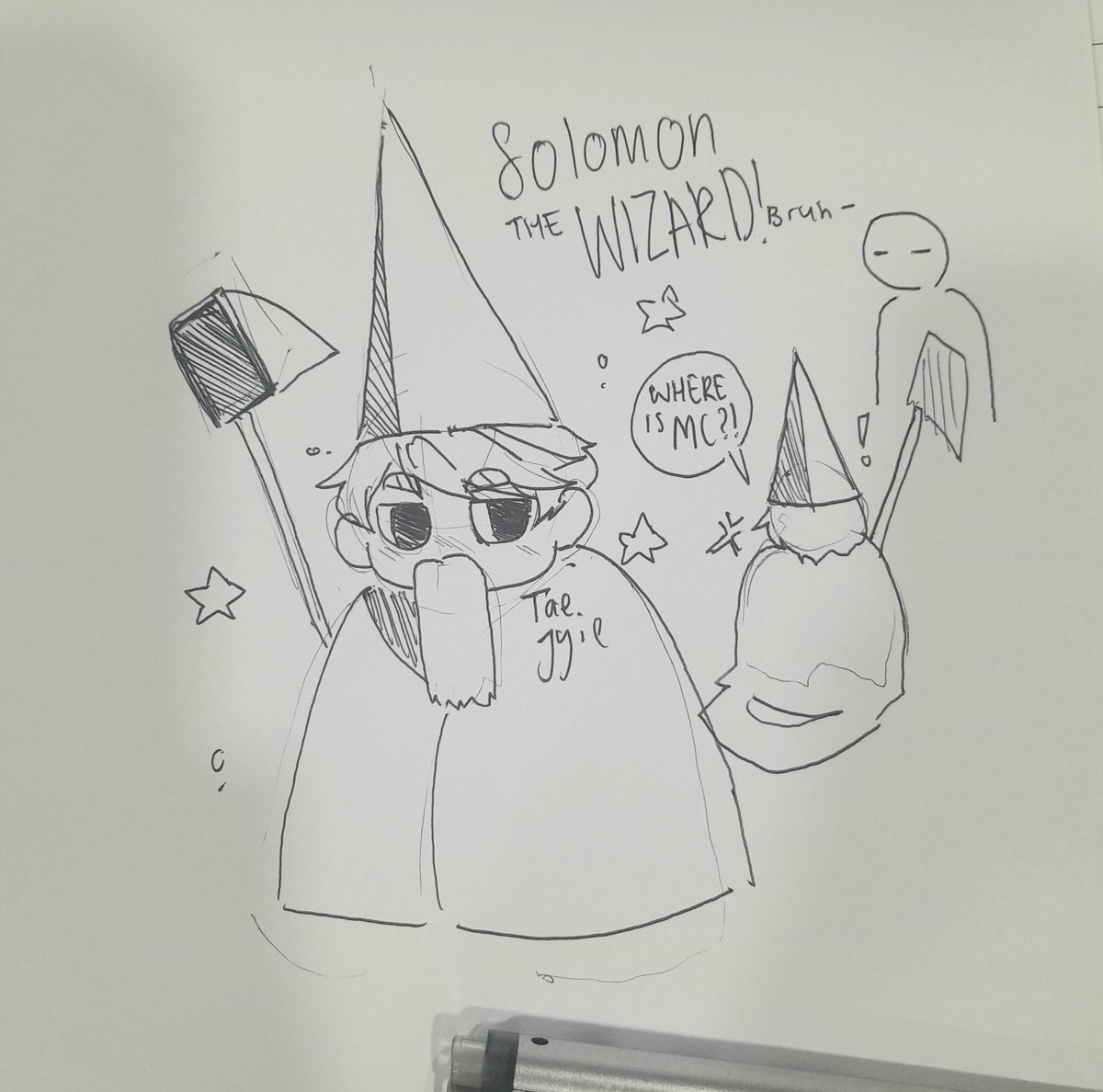 taejyie's tweet photo. #obeymesolomon 
Some doodle Solomon the tiny wizard https://t.co/2kNMEutNde
