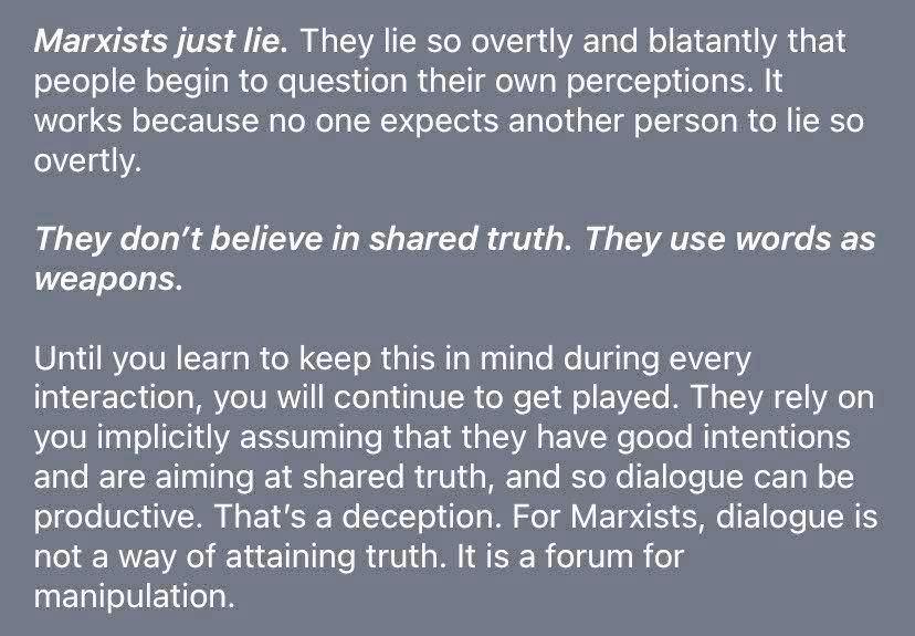 Marxists always lie.