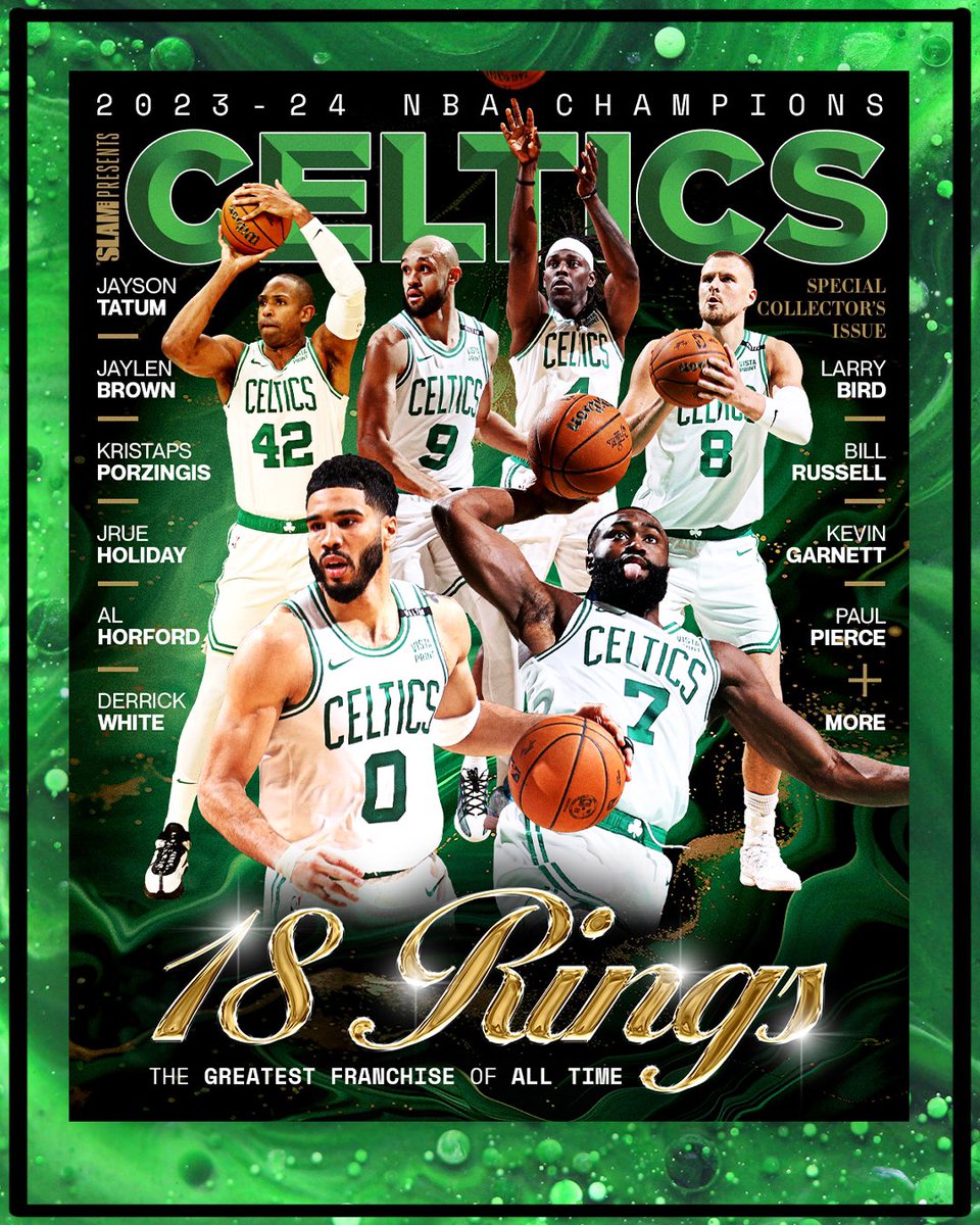 SLAMonline's tweet photo. Banner 18 ☘️

Our special edition magazine celebrating the Celtics is available now: https://t.co/BVmbWhDGne https://t.co/eIwSP3pajH