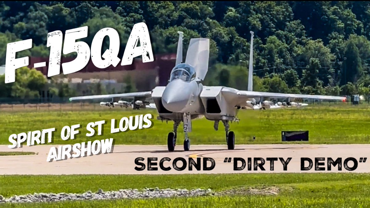 StaticMoving's tweet photo. The @BoeingDefense F-15QA Advanced Eagle second FULL dirty demo loaded with twelve AMRAAM missiles at the 2024 @SpiritAirshow 

Watch Here: https://t.co/wnKB8rXRSX https://t.co/uoiILKd46q