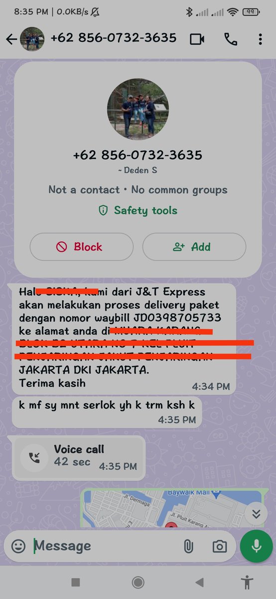 gra31384_graha's tweet photo. @jntexpressid GIMANA KURIRNY KAK????? UDA TANYA LOKASI MALAH DIBILANG CUSTOMER GA DIRUMAH ! SAYA HANTU ????????? PAKET SAYA DIMANA SEKARANG !! https://t.co/P2plwK2bcr