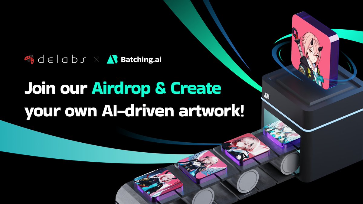[Collabo Event Launched]

🚀 Exciting news! We've teamed up with <a href="/delabsOfficial/">Delabs Games🐞</a> for an exclusive AI &amp; NFT collaboration.
Experience creating your own AI-driven images with your Delabs NFTs.

🎉 Don't miss out a total of 10M $pBAT and 2,000 $USDC !

▶️ batching.ai