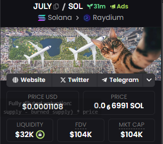 JulyOnSol's tweet photo. ATH NOW IN $JULY. https://t.co/gbm5VG8XRY