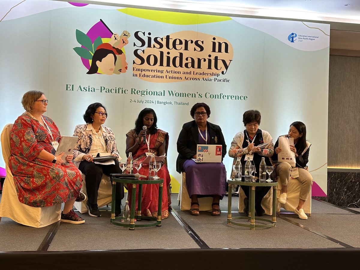 iam_singhanand's tweet image. Panel deliberating on ‘Why Gender Equality is a Union Business’.