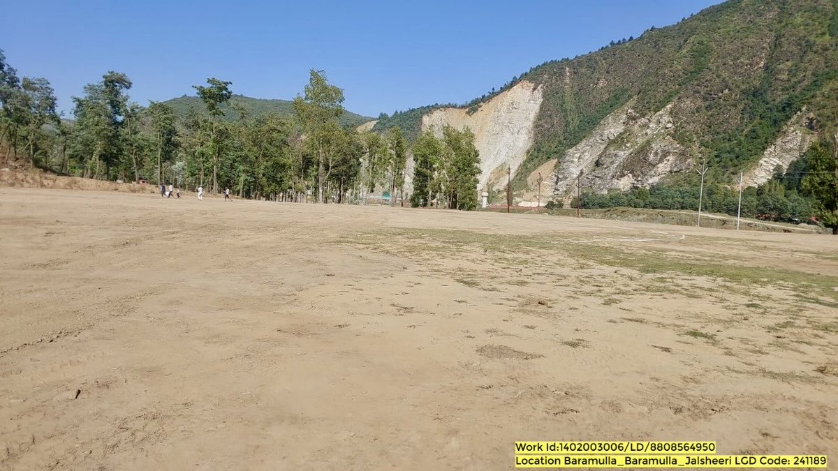 jkrddpr's tweet photo. Developing playfields across #JammuandKashmir under #MGNREGA is a testament to the government’s commitment to youth.Department of #RuralDevelopment &amp; #PanchayatRaj, J&amp;K is fostering talent &amp; promoting #sportsmanship.#RDPR #YouthEmpowerment #SportsDevelopment @OfficeOfLGJandK @ANI https://t.co/UFafVBITbM