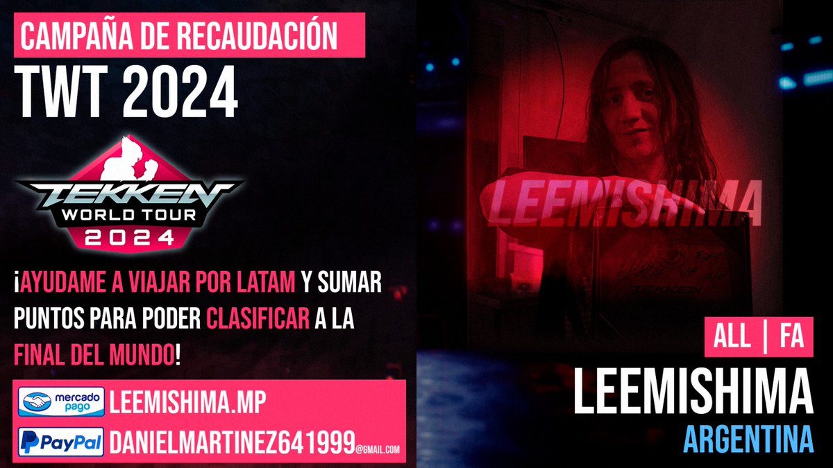 leemishimaTKN's tweet photo. RETWEET. bueno, es mi primer año compitiendo a este nivel y me esta yendo muy bien asi que quiero ir a la final del mundo. cualquier ayuda por mas minima que sea es muy apreciada . voy a tratar de ir a competir a peru y bolivia. muchas gracias https://t.co/00AjfhiEzg
