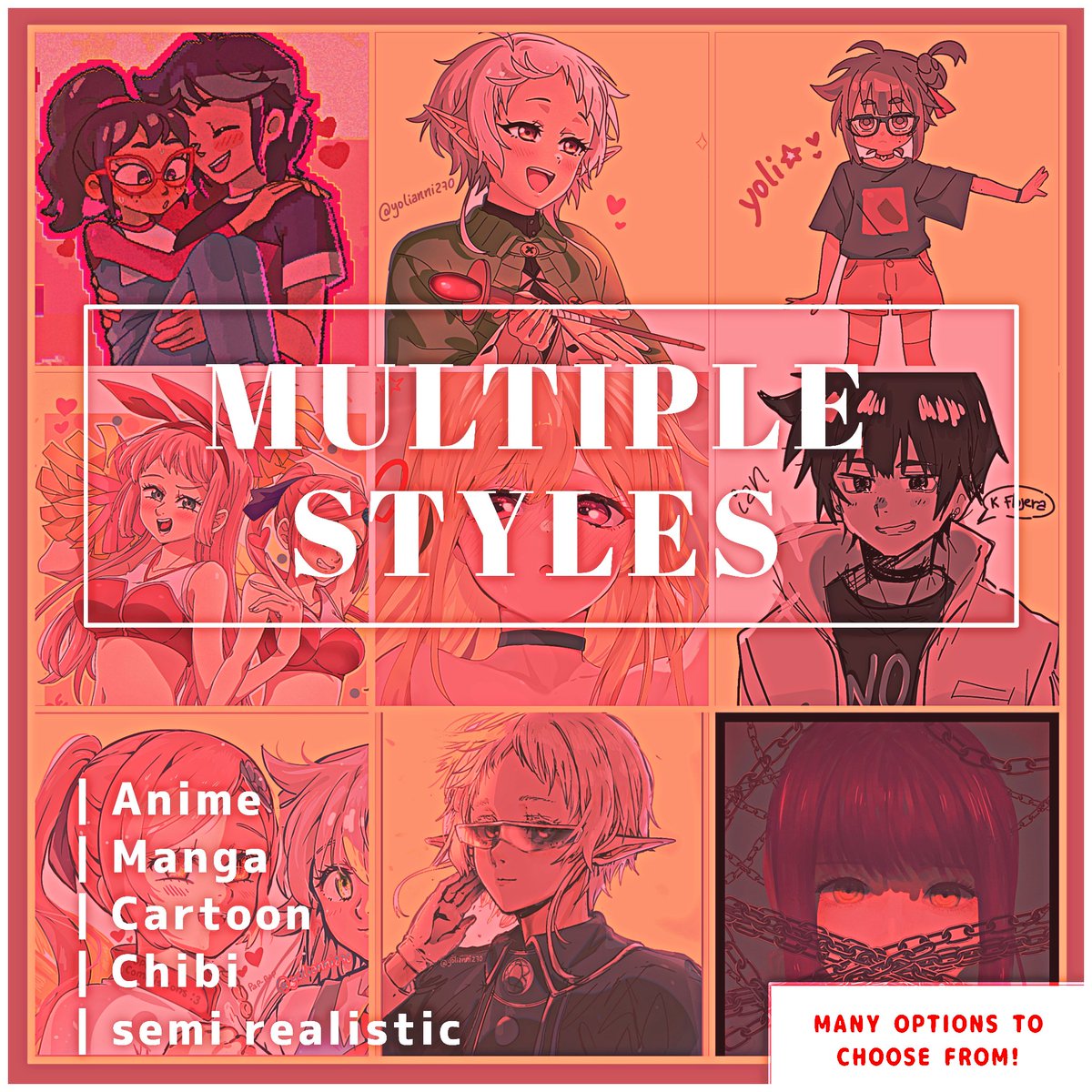 You can request the style of drawings you like! anime/manga/chibi/illustration ect, you set the limits! (The price always depends on the complexity of the drawing ^^/ #opencommission
