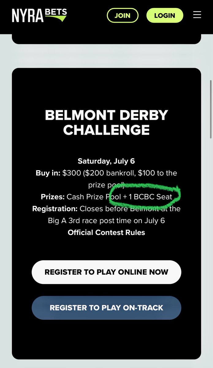 If you have $300 and an opinion on the Belmont Derby card this Saturday, this is a must play if you like money.