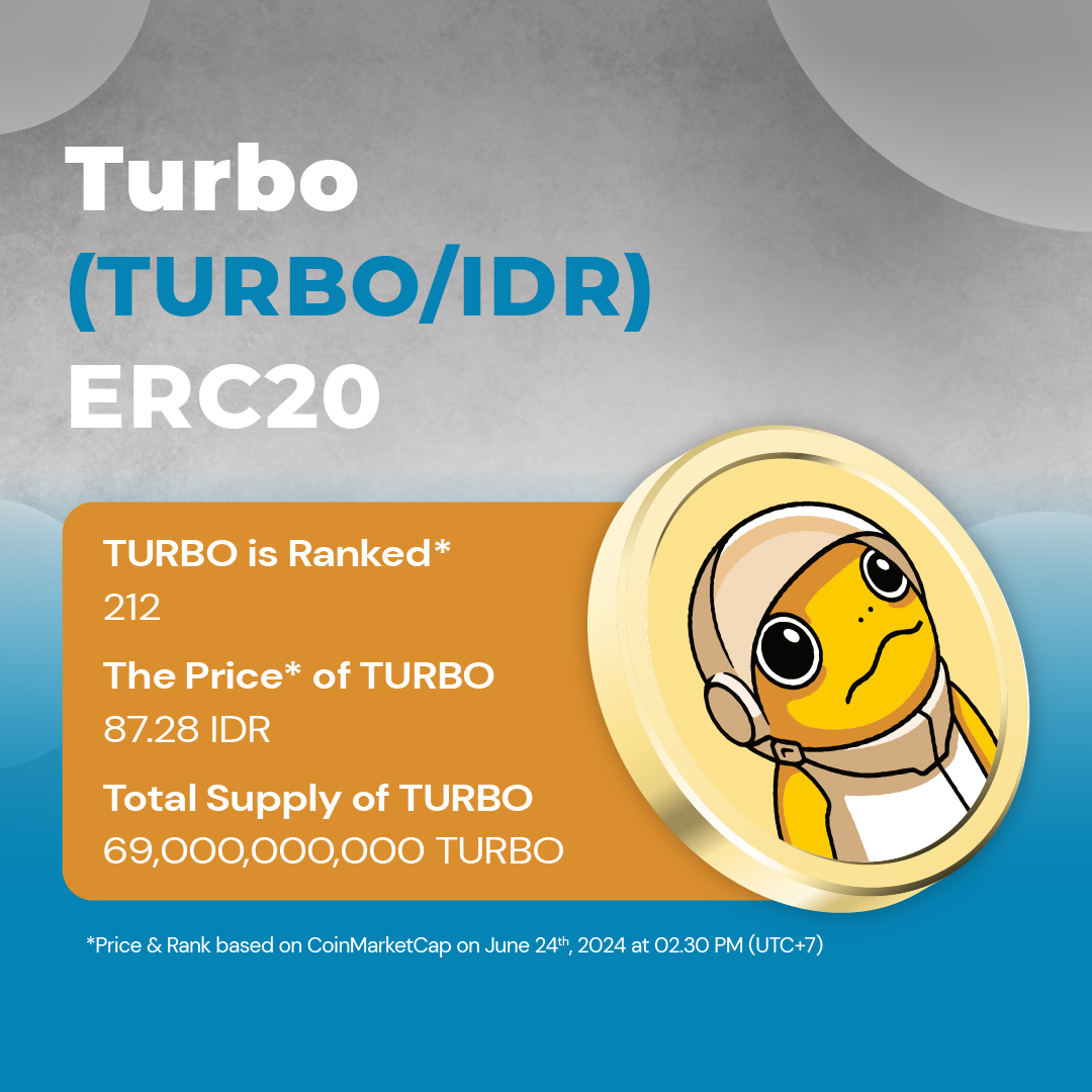 We are pleased to announce a new Crypto Asset that will be added to the  INDODAX marketplace, Turbo (TURBO) @TurboToadToken For more information  https://t.co/o4IV2ADuAj #INDODAX #AsetMasaDepan