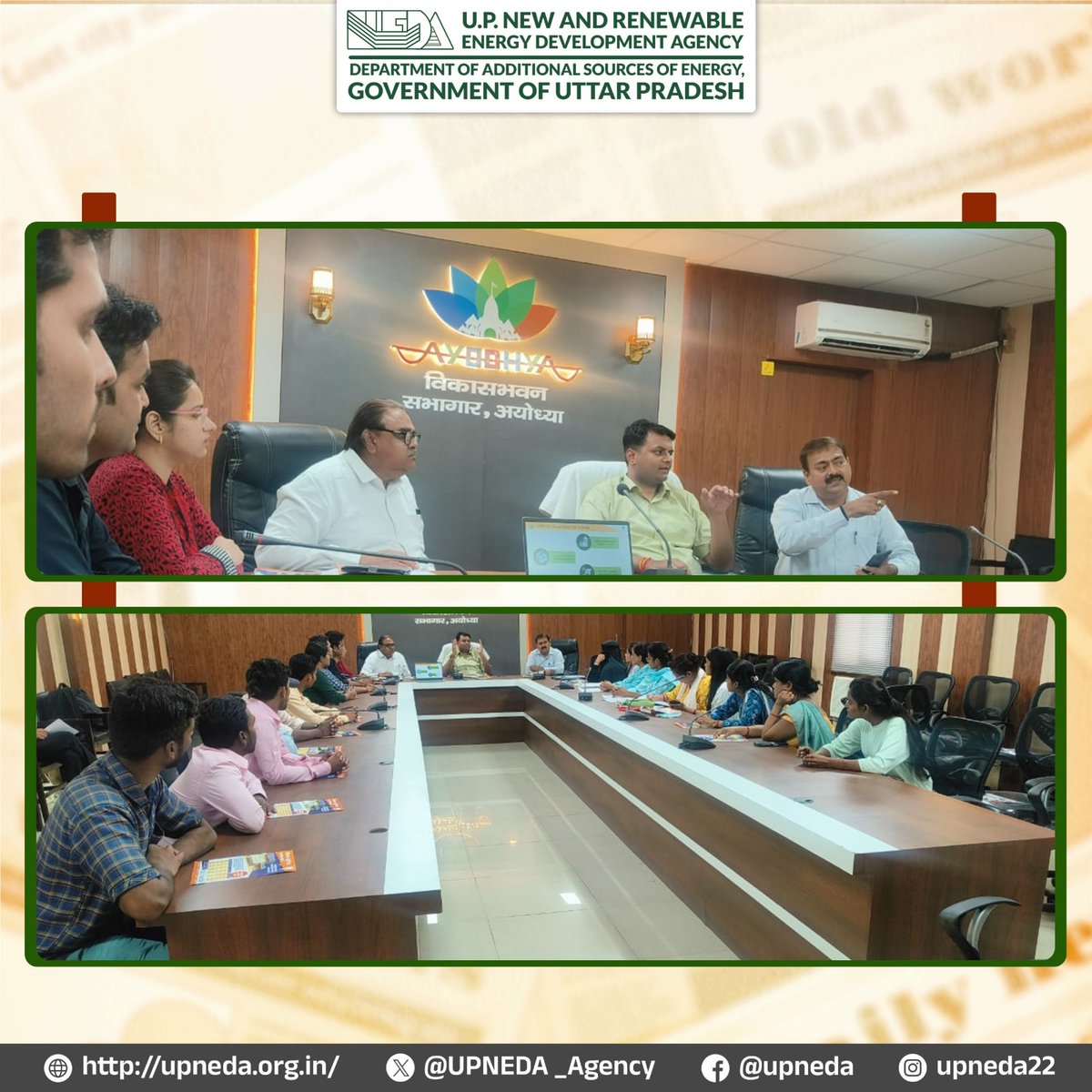 UPNEDA_Agency's tweet photo. जनपद अयोध्या में पीएम सूर्यघर : मुफ्त बिजली योजना के अंतर्गत 'सोलर सखी' ट्रेनिंग प्रोग्राम का आयोजन।
#सोलर_सखी #Solar #PMSuryaGhar #MuftBijliYojana
#TraningProgram #SolarPower #Upneda #RenewableEnergy #Trending #trendingpage #TrendingEverywhere #UPNEDA_Agency
@CMOfficeUP
@JoshiPralhad
@aksharmaBharat
@isomendratomar
@ChiefSecyUP
@nbhooshan
@MinOfPower
@UppclChairman
@mnreindia
@beeindiadigital
@PetroleumMin
@UPNEDA_Agency
@Nise_Gurgaon
@SECI_Ltd
@SssNibe