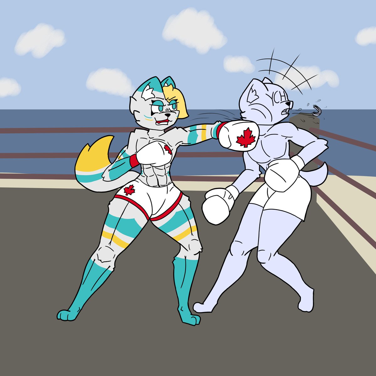Welp, I heard y'all were interested in a beach boxing raffle, so here it is!

There is only 1 winner; human entries will be anthropomorphized if chosen (with your species of choice)
To enter:
- Retweet + like
- Reply with your ref (sfw only)