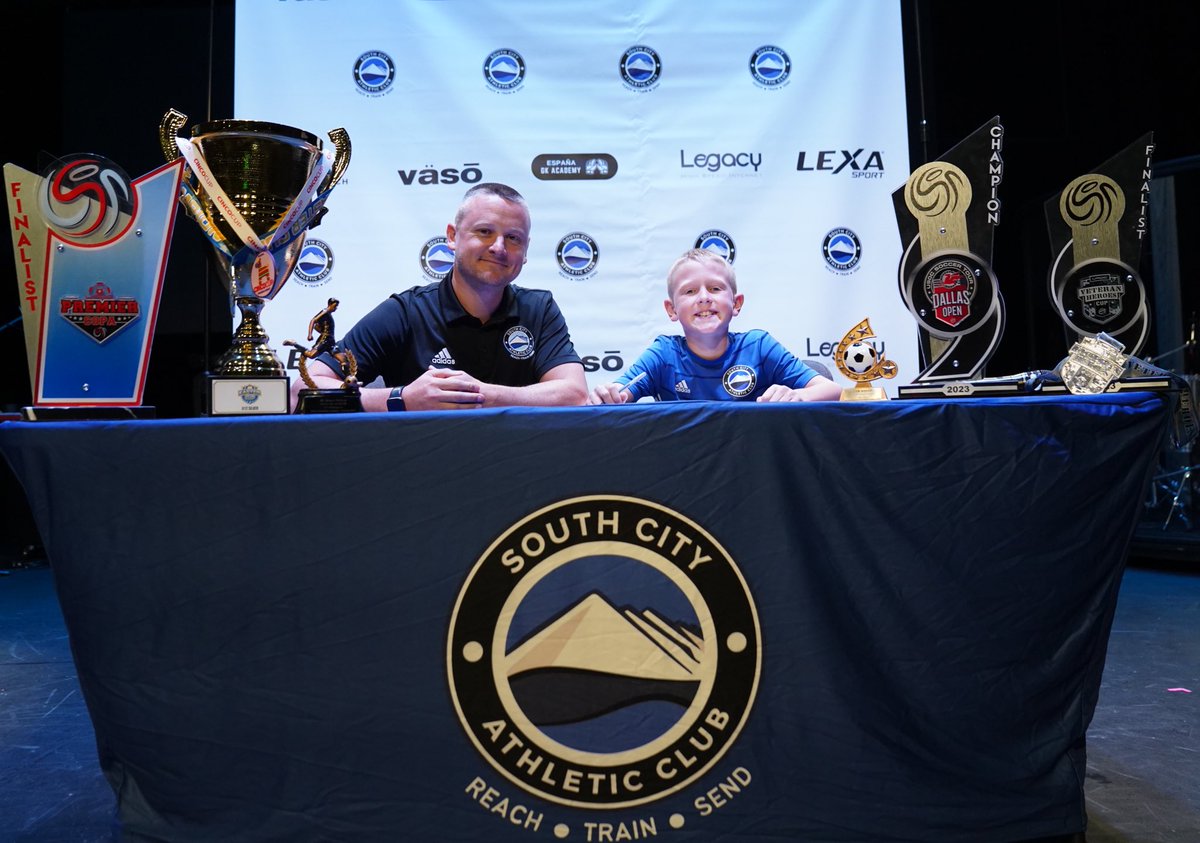 _chasebishop's tweet image. Signing Day!! Proud parent of 3 South City AC soccer players! And, look at that awesome coaching staff!! #sportsministry #ReachTrainSend