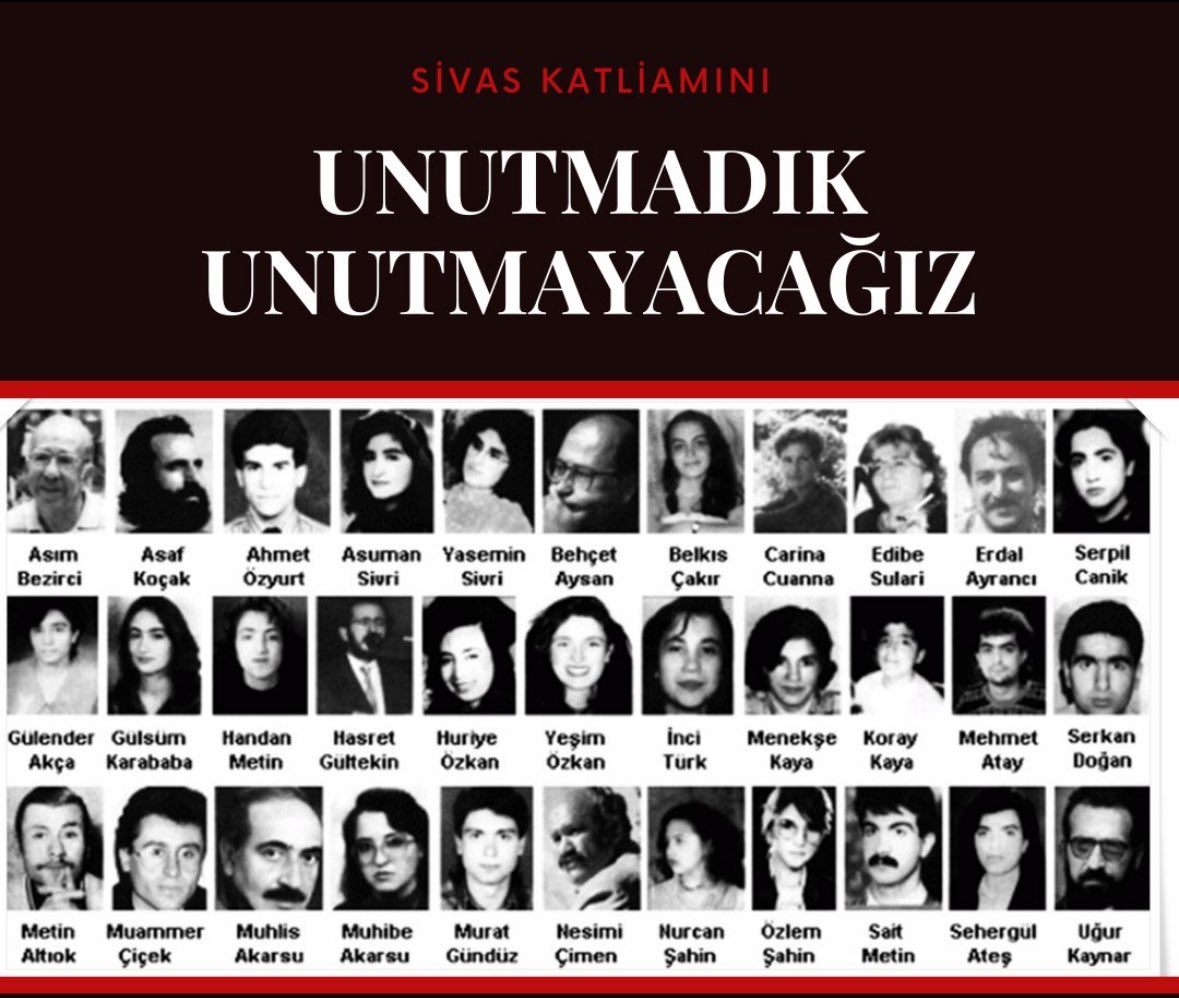 DDelipnar's tweet photo. Unutmadık, unutmayacağız, unutmayacağız ki daha güçlü birlik ve beraberlik içinde olalım… #UnutMADIMAKalımda #SivasKatliamı https://t.co/t98HOfKHao