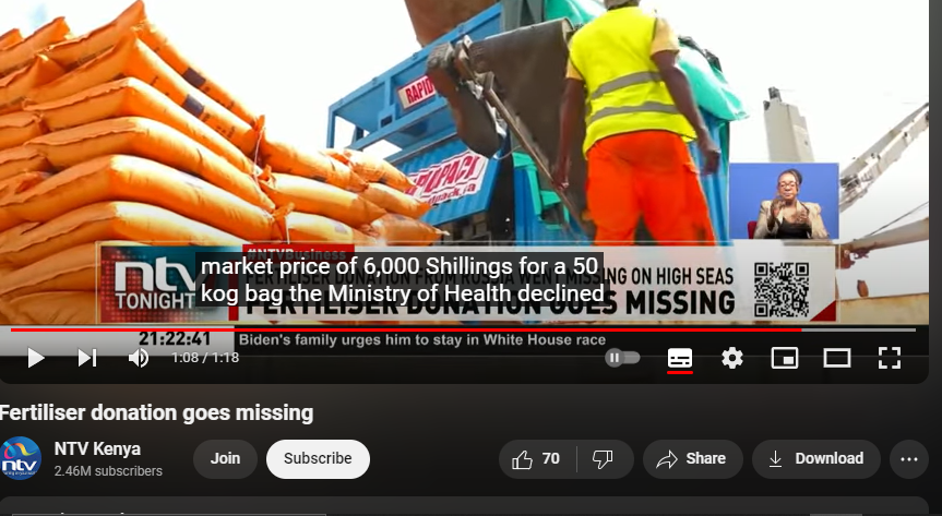Yujho_'s tweet photo. @ntvkenya @ntvkenya why were you seeking clarification from the Ministry of Health. Are they involved in the shipment of the fertilizer? https://t.co/zi9nOjisSN