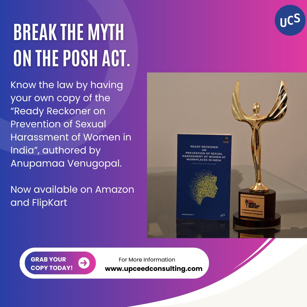 upceed's tweet photo. Empower yourself with the 'Ready Reckoner on Prevention of Sexual Harassment of Women in India' by Anupamaa Venugopal.
 Get your copy now on Amazon and Flipkart! 

Amazon Link-https://t.co/tBIL68X9vA
Flipkart Link- https://t.co/ne0mKyBSgy

#POSHAct 
#WomenSafety 
#LegalGuide https://t.co/8RkobdRrlv