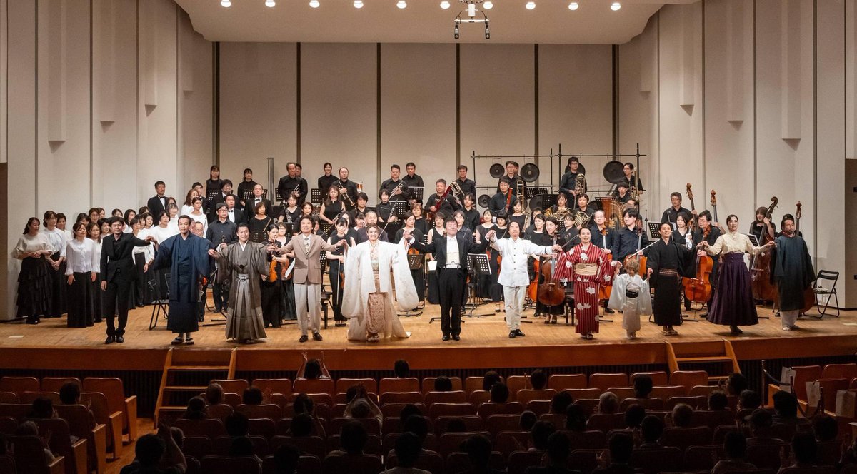 OperaHachioji's tweet photo. この度は八王子オペラ主催《蝶々夫人》の公演に大変多くのお客様にお越し頂き、誠にありがとうございました。

大変多くの方々に支えられて無事初回公演を終えることが出来ましたこと、出演者一同改めて御礼申し上げます。

今後とも是非八王子オペラをよろしくお願い申し上げます！ https://t.co/AA3y8plfmU