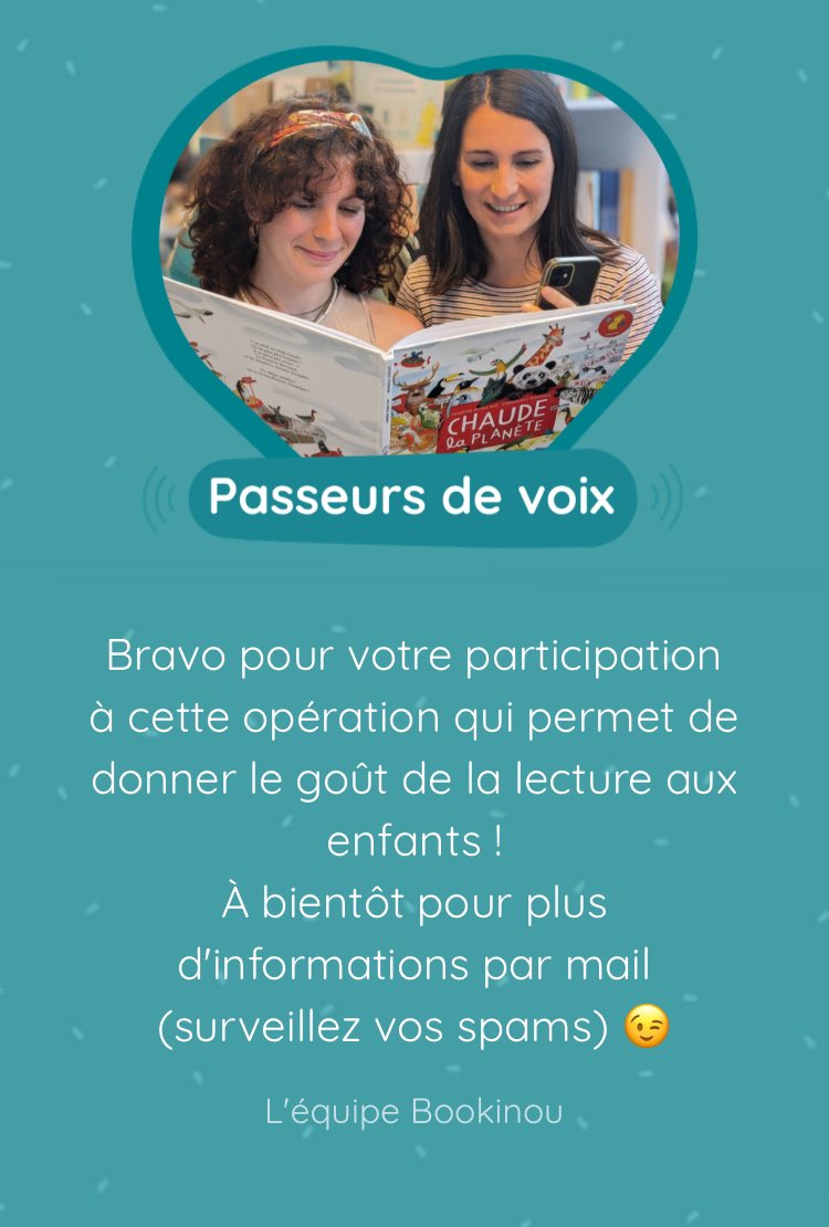 S_Bella74's tweet photo. Inscrite pour la prochaine édition 😀#passeursdevoix @mybookinou #cycle1 https://t.co/kV3ZbIxO3b