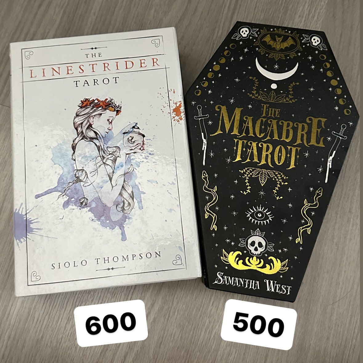 bylittlej's tweet photo. ส่งต่อ ขาย ไพ่ทาโรต์ ยังไม่รวมส่ง
💖 The Linestrider Tarot 600 บาท
💝 The Macabre Tarot 500 บาท
🤟🏻รับทั้งคู่ เหลือ 1000 บาท
สนใจ dm ได้เลยค่าา
#ไพ่ทาโรต์ #ไพ่ยิปซี #ขายไพ่มือสอง #ดูดวงไพ่ทาโรต์ #ดูดวง https://t.co/xEMzL0tPb3