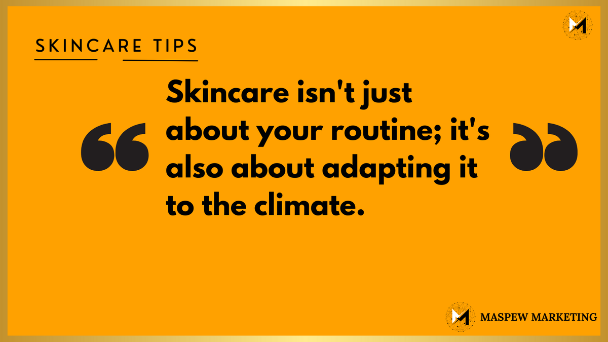 MAGLCON's tweet photo. This skincare Advice is a game changer 

Skincare isn't just about your routine!!!

Great Skincare is also about adapting your routine to the climate.

FOLLOW FOR MORE free SKINCARE TIPS
#Skincare #skincareroutine #skincaretips