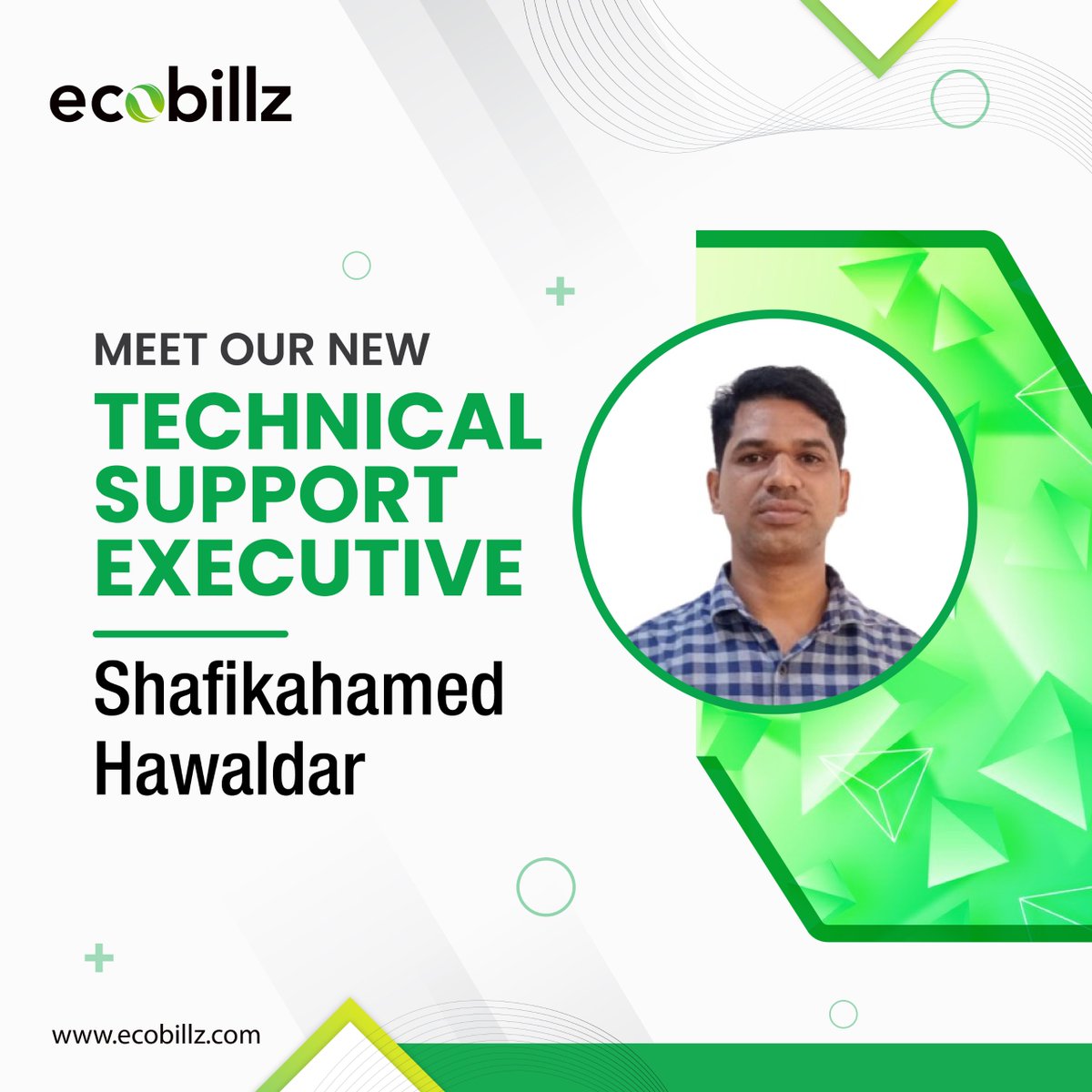 ecobillz's tweet photo. Meet our new Technical support Executive Mr.Shafikahamed Hawaldar!!! #technicalsupport #executive #technicalsupportexecutive #automation #automationsolutions #hospitalitytech #hospitalitytechnology #retail #retailtech #retailtechnology #happyemployees #newemployee https://t.co/ras0VkKsXS