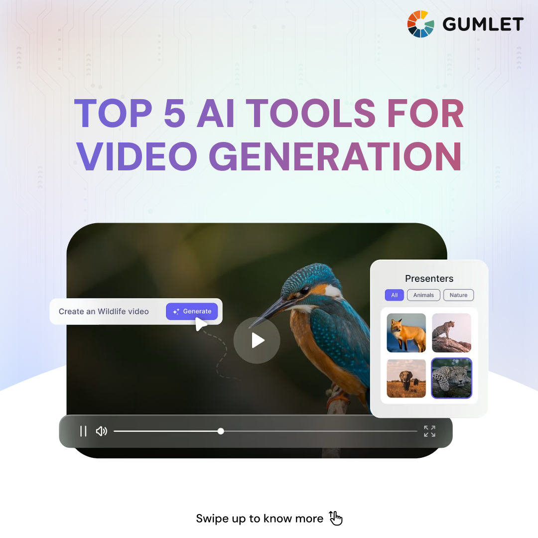 gumlethq's tweet image. The future of #videocreation is here, and it's powered by AI!

Check out our latest blog, “Best AI Tools for #VideoGeneration and Video Editing,” to learn about the amazing #AItools that can help you create stunning videos.

Blog Link 🔗: bit.ly/3XI9eWf

#Gumlet