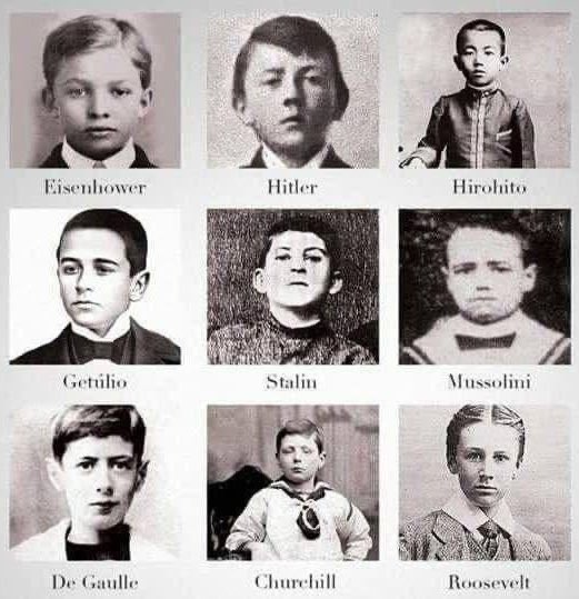 World War II leaders as children. 

Which one looks the most bully?