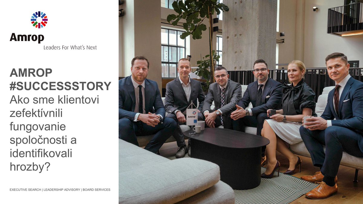 AmropSlovakia's tweet photo. AMROP #SUCCESSSTORY: AKO SME KLIENTOVI ZEFEKTÍVNILI FUNGOVANIE SPOLOČNOSTI A IDENTIFIKOVALI HROZBY? 💪

Príbeh sa týka spoločnosti nášho klienta, ktorá pôsobí v oblasti FINANČNÝCH SLUŽIEB. 
https://t.co/Ckx6WAcTbt https://t.co/qIC3pdHcAf