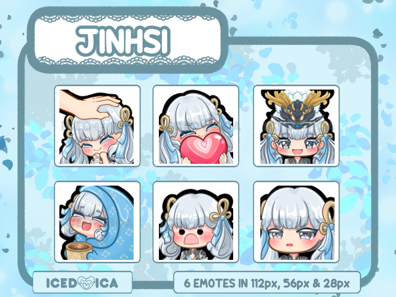 icedmicart's tweet photo. P2U Wuthering Waves JINHSI emote pack for Twitch, Discord &amp; Youtube  
 
Etsy link : https://t.co/ZqRJe3x8FL

#P2U #emotes #JINHSI #wutheringwaves #WuWa https://t.co/sxcPuaLxKE