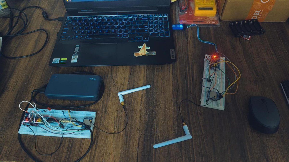 zetagravit's tweet photo. 🛰️ZetaSat-1 Update : 

We've completed the PCB layout for our CanSat, with routing still to be done. 

In the coming weeks, we plan to make a few changes. 

Meanwhile, we've started building breadboard prototypes. 

Below is a pic of our Rx and Tx Node. (1/2) https://t.co/K8huLbhRJ6