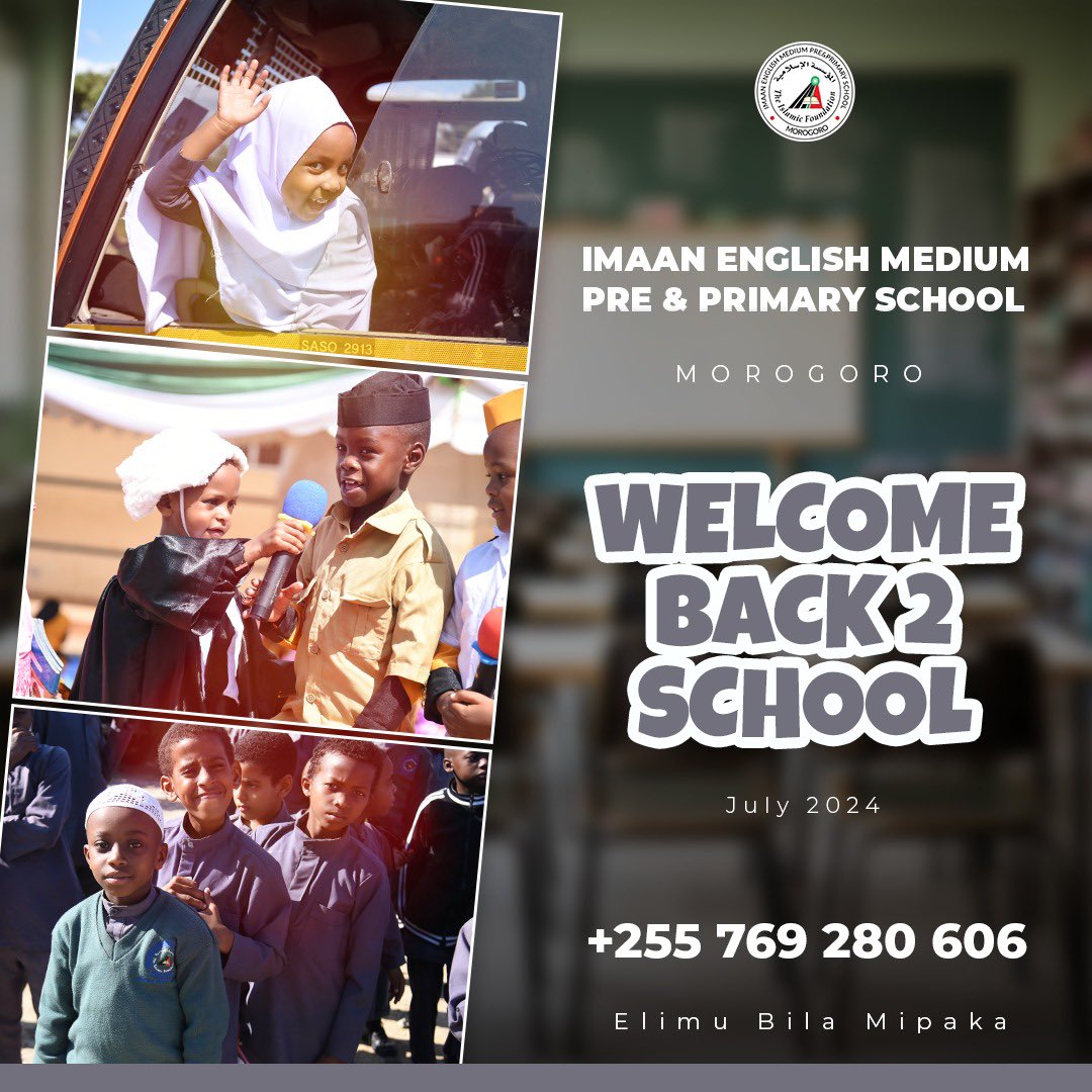islamicftz's tweet photo. Welcome Back to School😊
Elimu Bila Mipaka

#foresthillsecondaryschool #mafiaimaanprimary #dodomaimaanprimary #imaanprimary #education #masomo #shulezetu #elimubilamipaka #islamicftz https://t.co/00vQ8Xgk4K