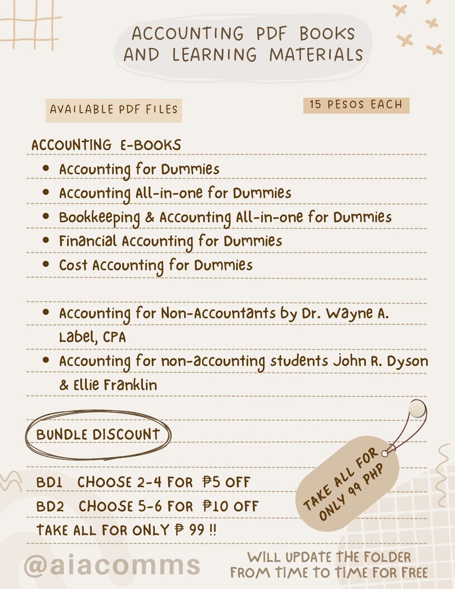 aiacomms's tweet photo. ⋆˚✿˖° Hello! I’m Aia, a 4th year BSA student and commissioner ⋆˚✿˖°

✿ #commsbyaia for proof of transactions
✿ accepting rush and non-rush comms
✿ selling accounting pdf books
✿ DM to inquire

🏷 lf client clients abm bsa basic accounting gen math statistics mathematics https://t.co/4xXPxPB02h