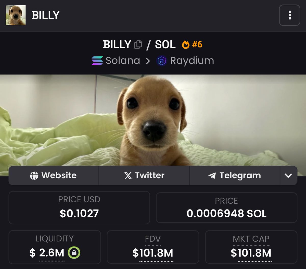 How do you feel bout $Billy being over $100M MC after bout 2 weeks?