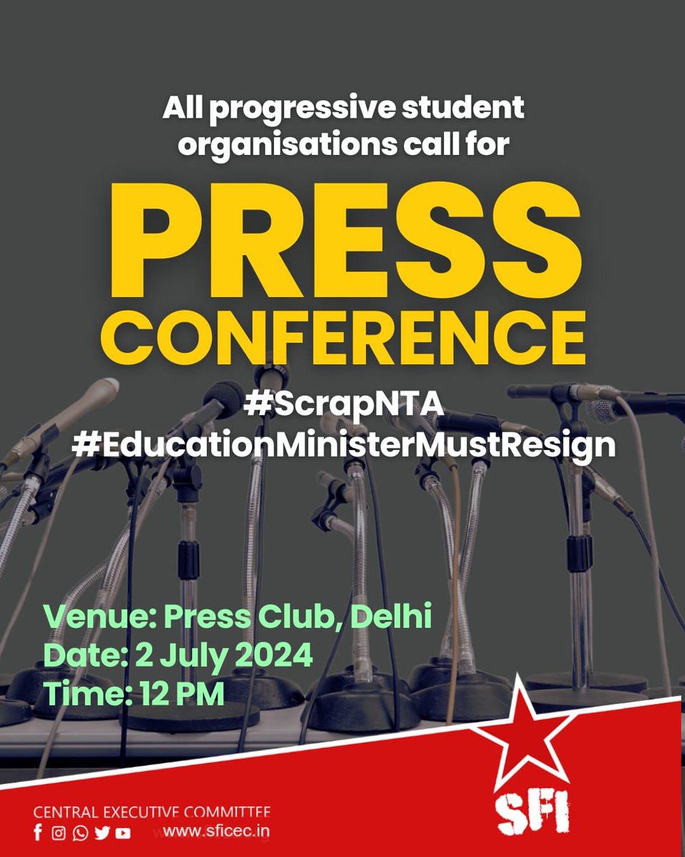 Press Confrence.
#ScrapNTA
#EducationMinisterMustResign