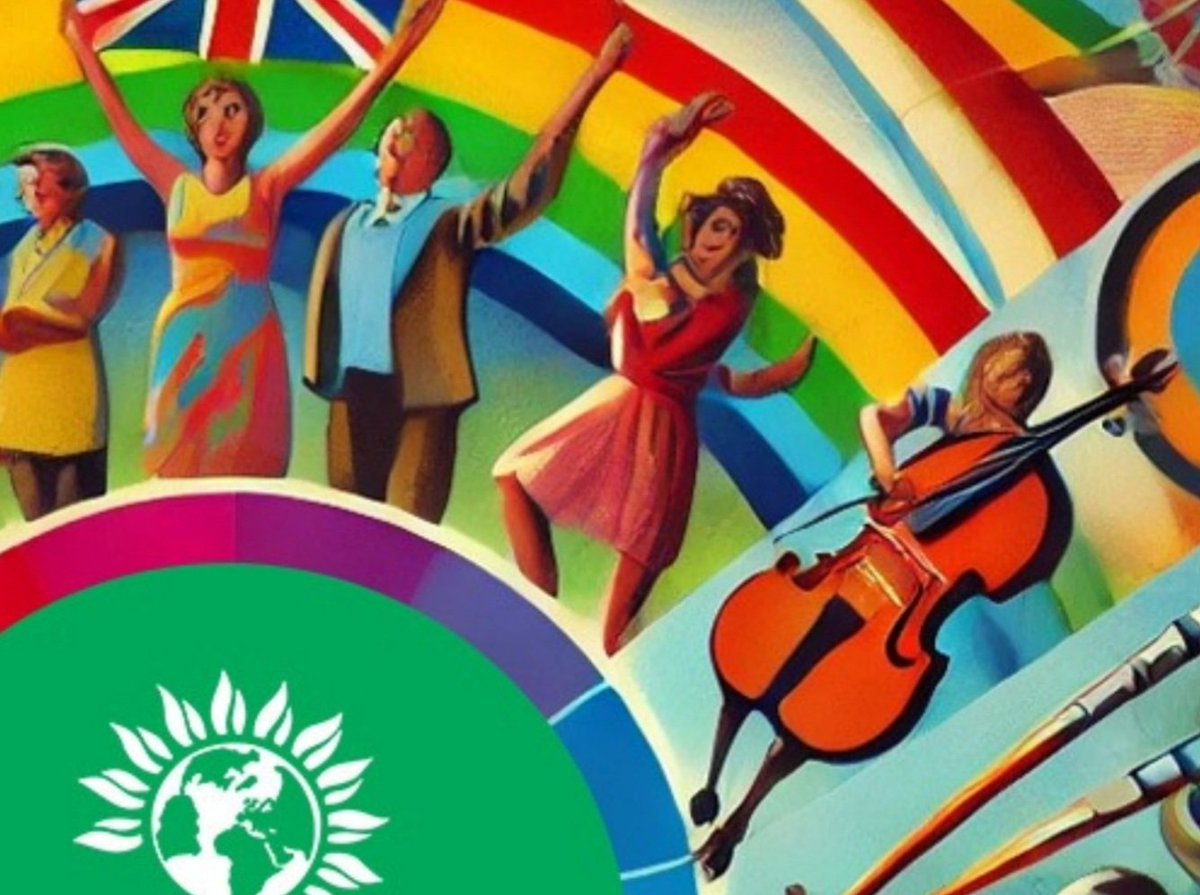 DesignyAlex's tweet photo. @EmmaBuckmaster @TheGreenParty @MidSuffolkGreen I'm not sure saying "vote Green to support the arts" and then using an AI generated nightmare of an image is a good look...

Are you aware of the huge concerns artists have around AI stealing their work etc? Or the environmental impact of the technology?

https://t.co/wlLe3Eb20u https://t.co/EHDk4103gB
