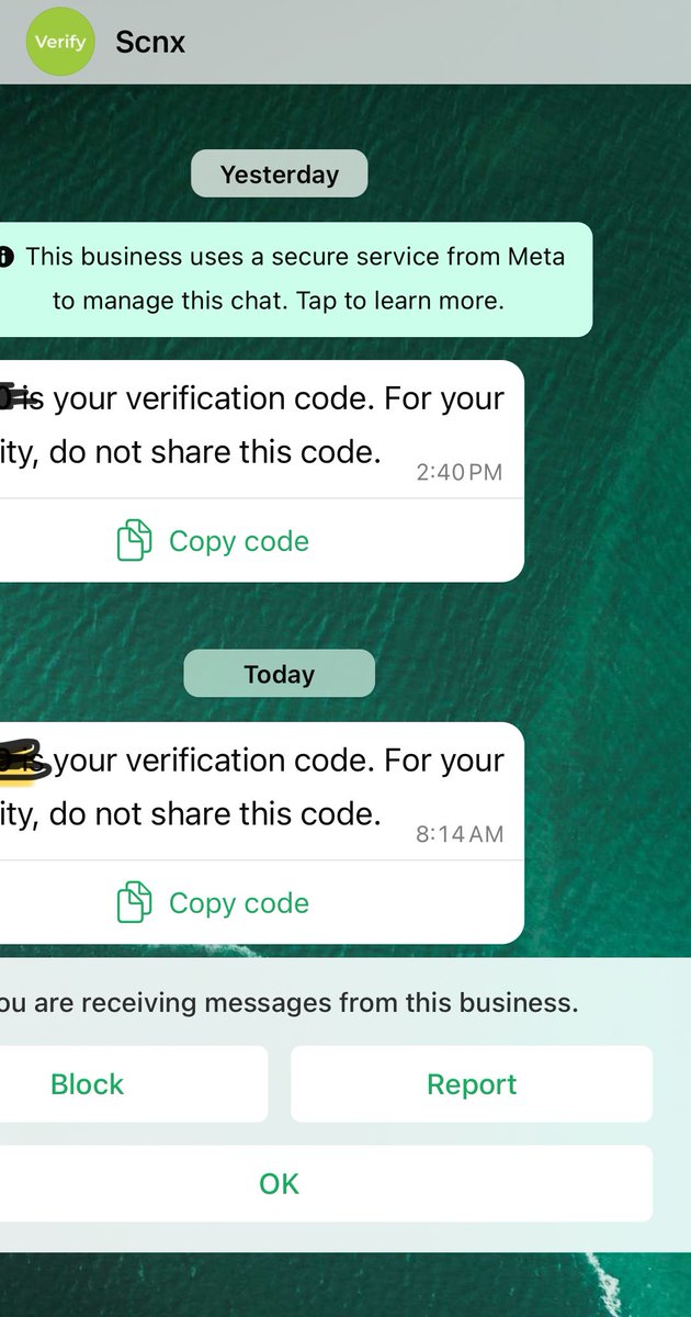 What re these verification codes?? I didn’t register for anything like Scnx but I am receiving these verification codes. 🤷🏻‍♀️🤷🏻‍♀️