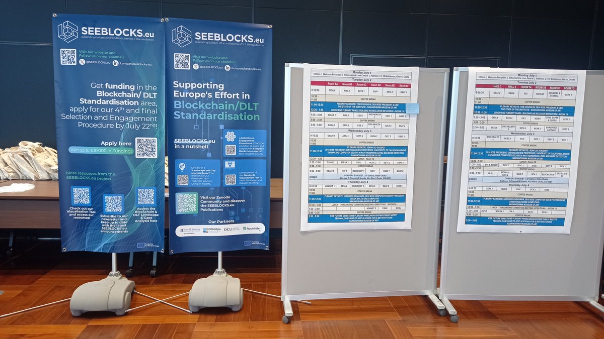 SEEBLOCKS_eu's tweet image. We are excited to be at the @IEEEorg @ComputerSociety COMPSAC Conference in🎌🏯to discuss #Blockchain &amp;amp; #DistributedLedgerTechnologies #DLT challenges, opportunities &amp;amp; emerging  innovations and standards, as well as priorities between🇪🇺&amp;amp;🇯🇵!  
Read the flyer you received in your…